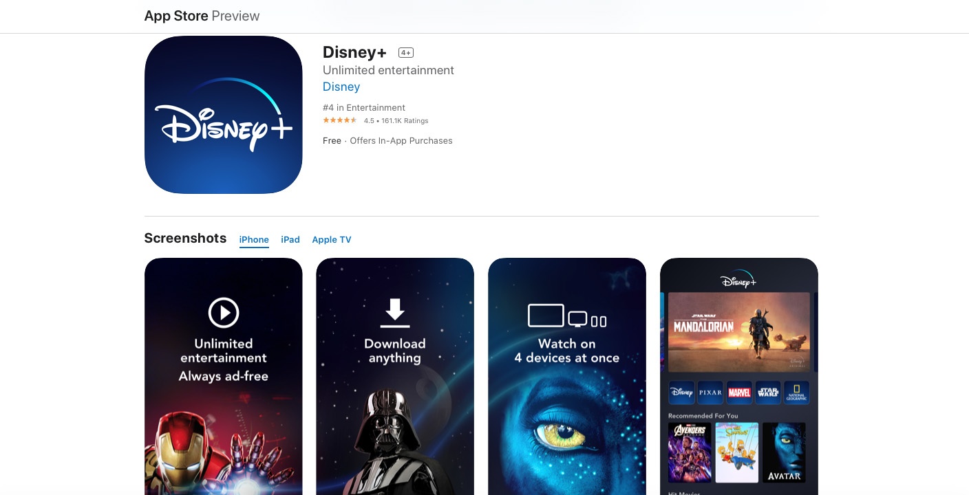 Disney Apple iOS