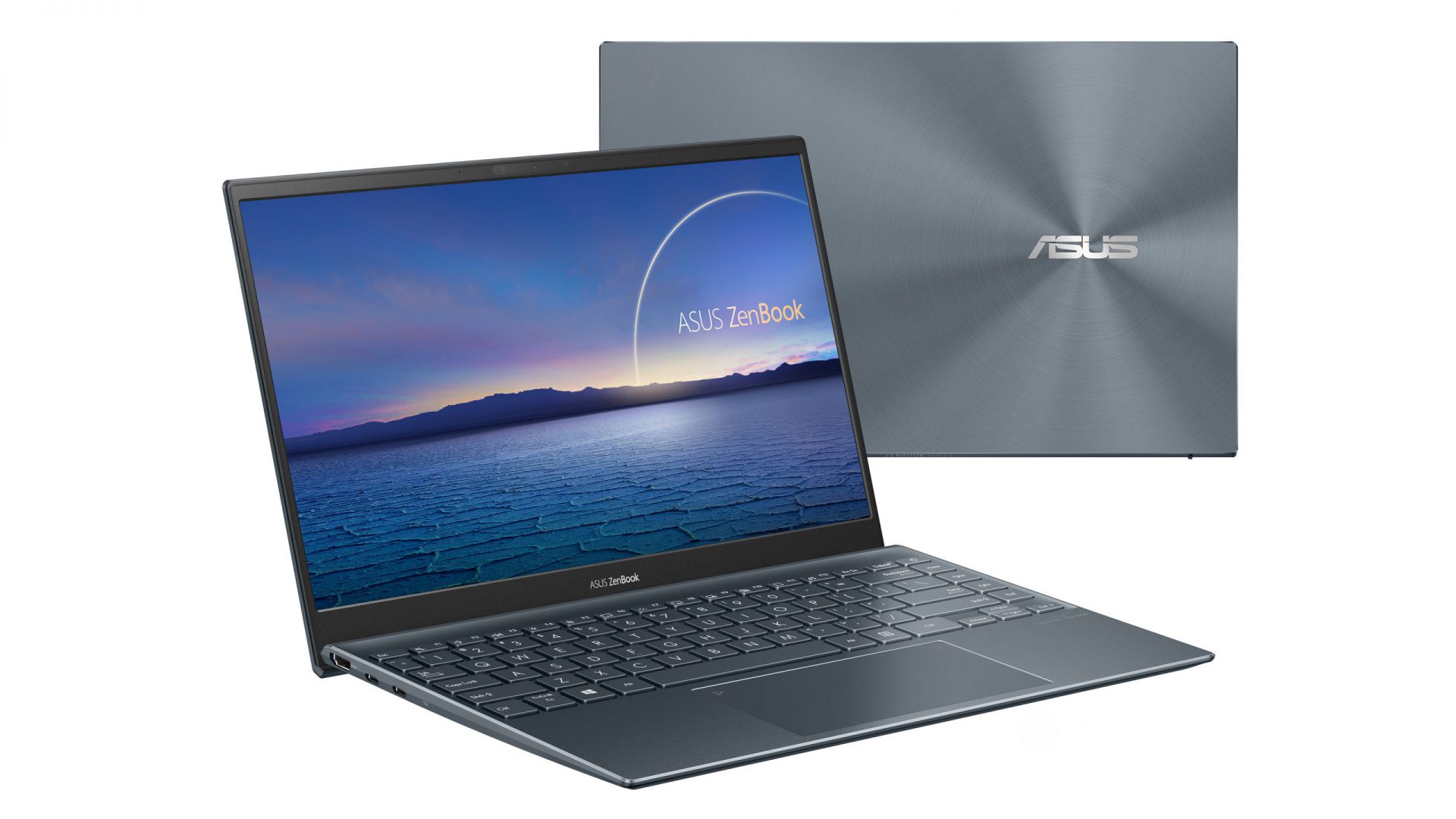 ZenBook UM425 Product photo 1A Pine Grey 13 NumberPad scaled 1