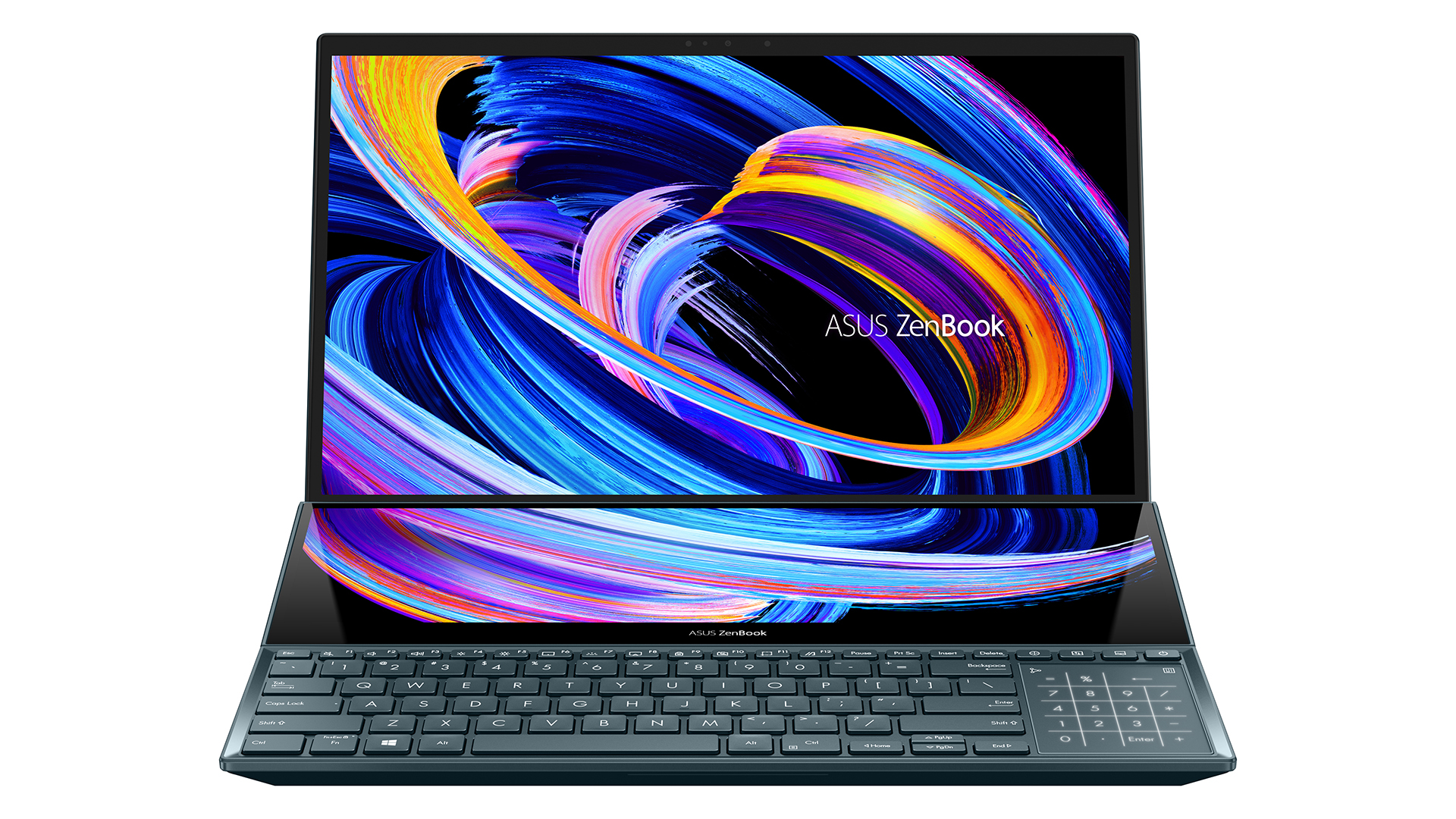 ZenBook Pro Duo 15 OLED UX582 Product photo 1B Celestial Blue Web 01 NumberPad