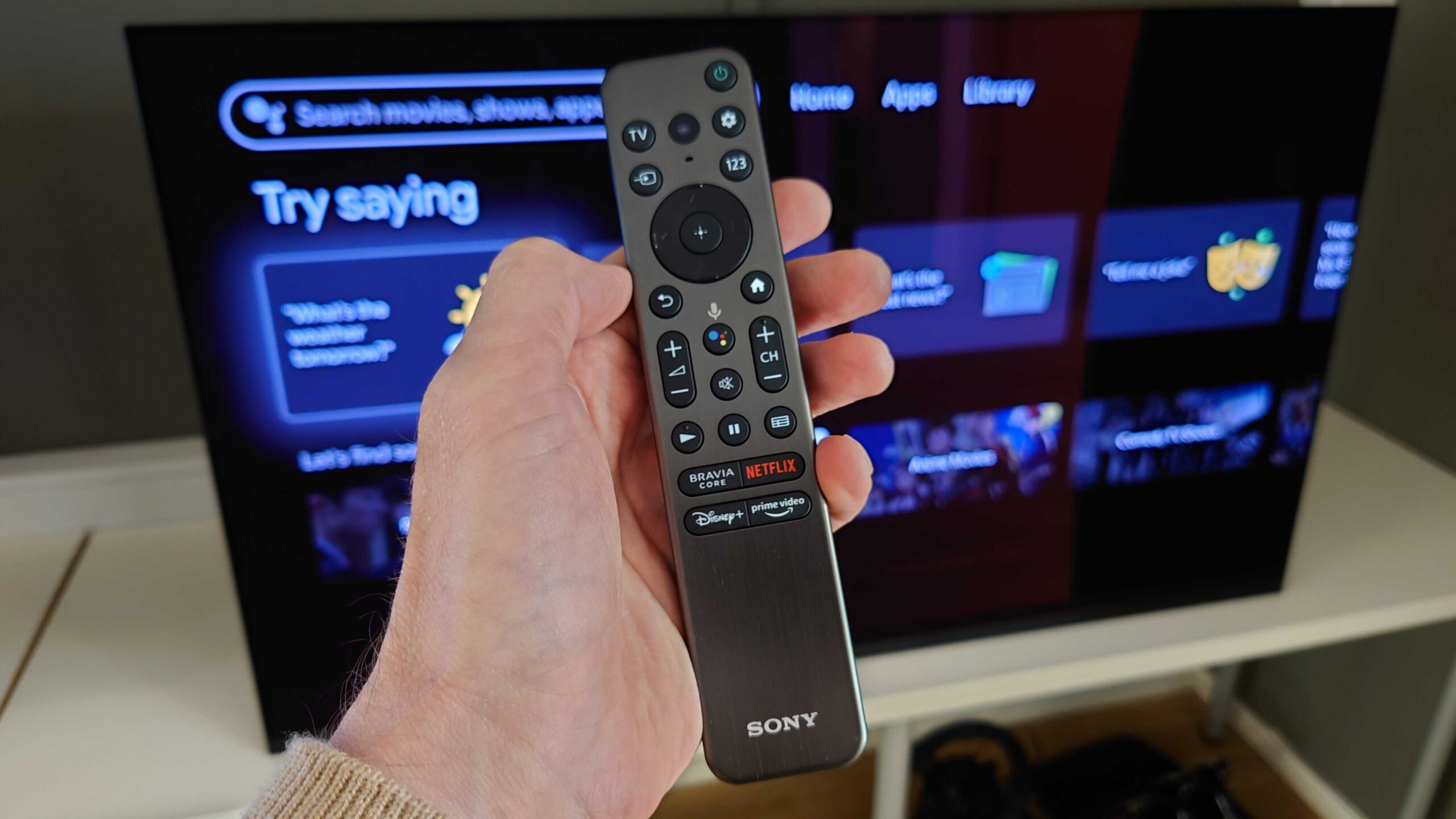 Sony A95K backlit remote