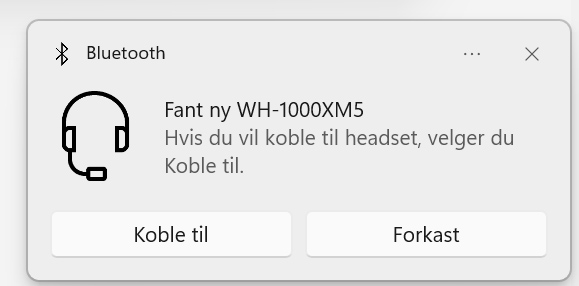 Sony WH 1000XM5 windows pairing