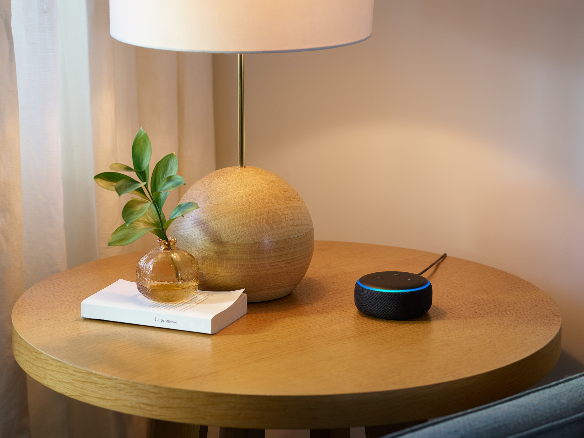 echo dot charcoal side table