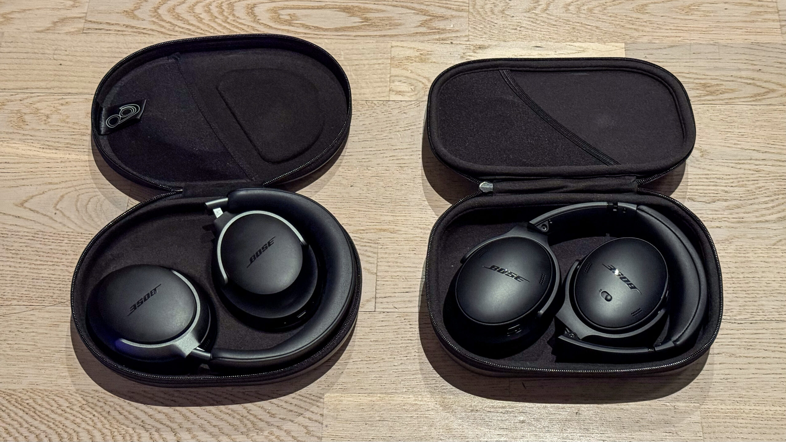 Bose QuietComfort Headphones vs QC Ultra Headphones in cases