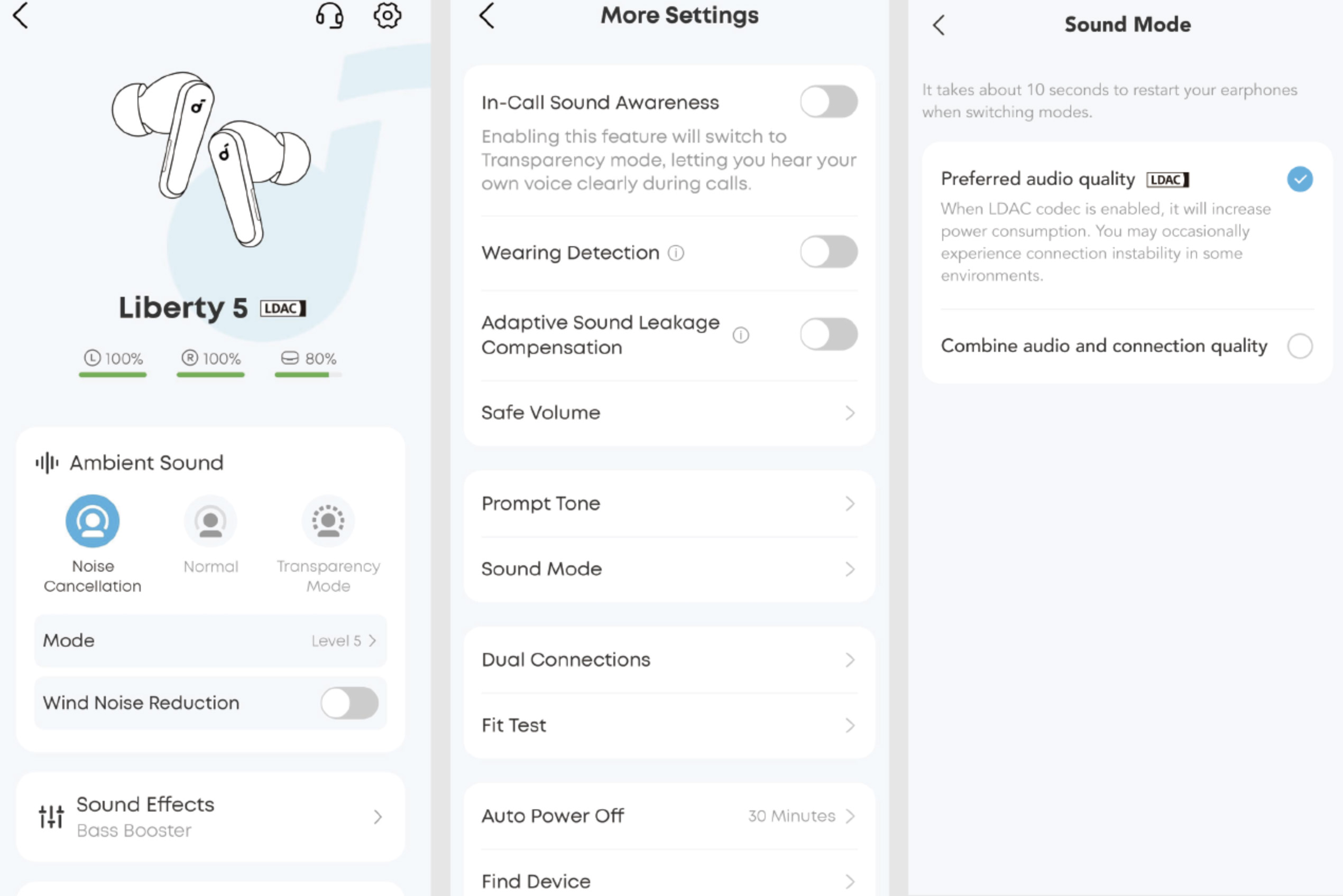 Soundcore Liberty 5 app LDAC